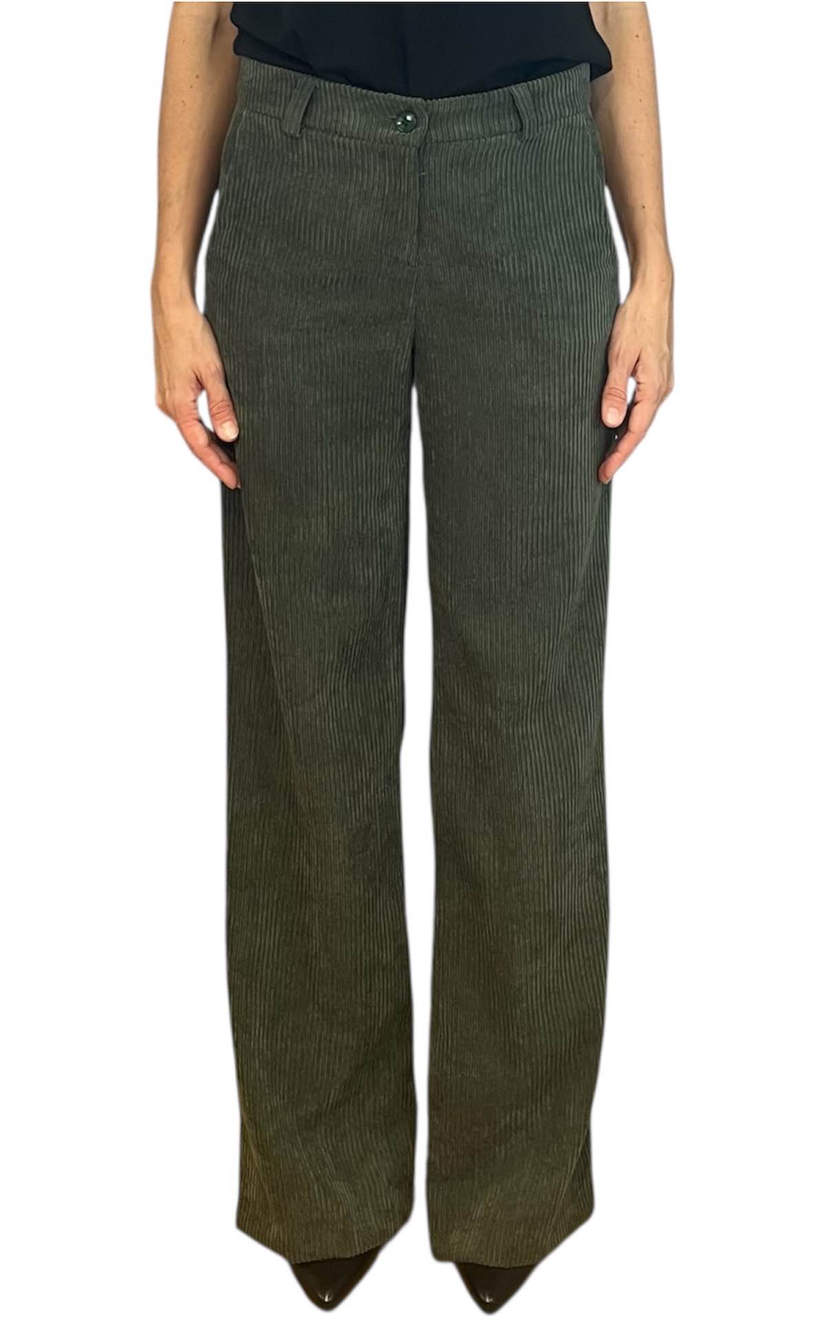 Susan Di - Pantalone velluto rocciatore - verde