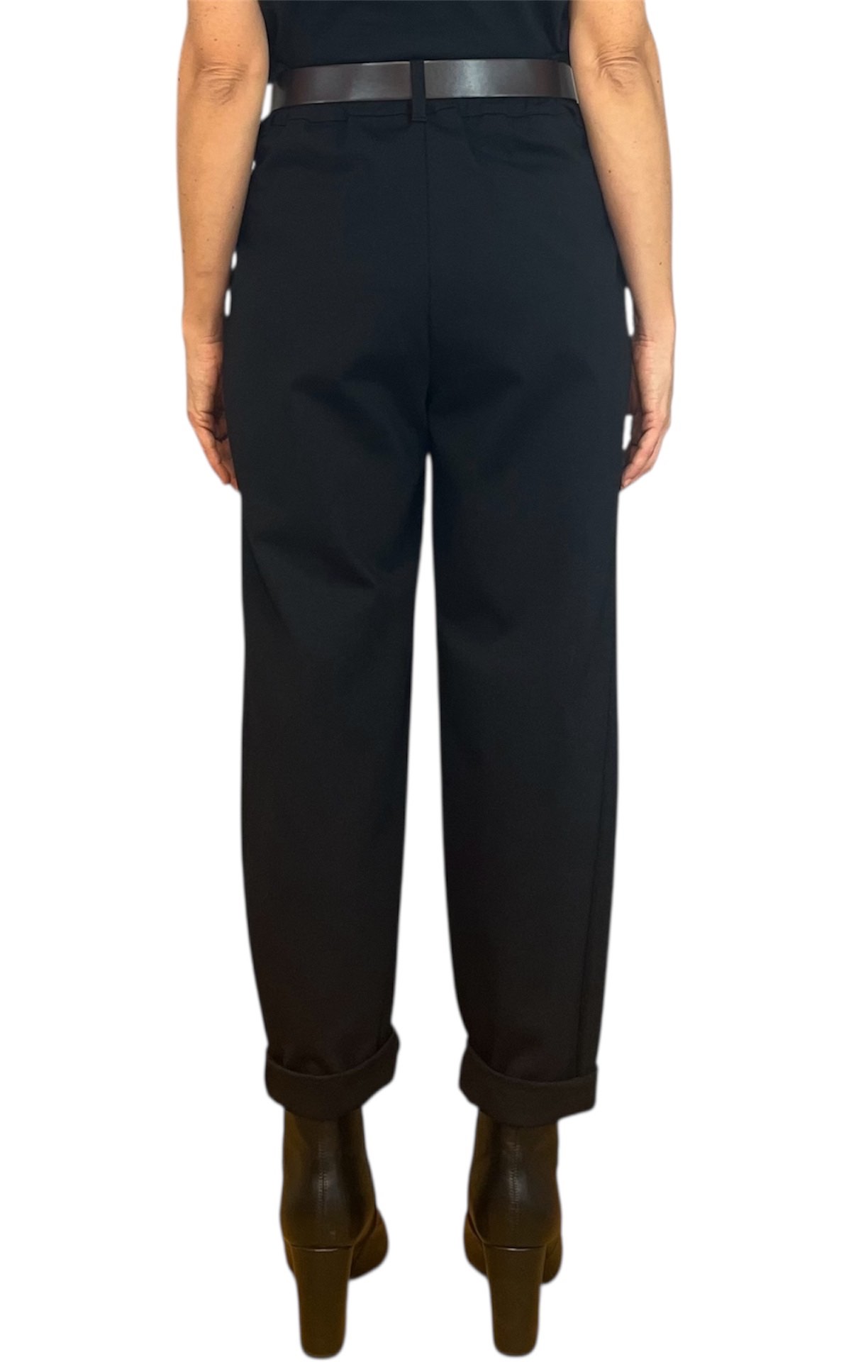 Off-On - Pantalone in punto milano - nero