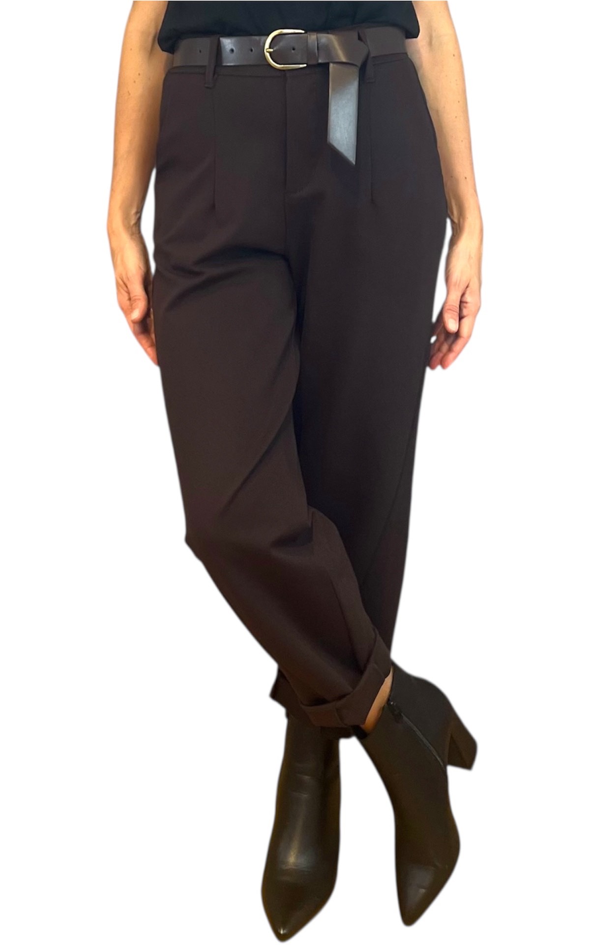 Off-On - Pantalone in punto milano - moro