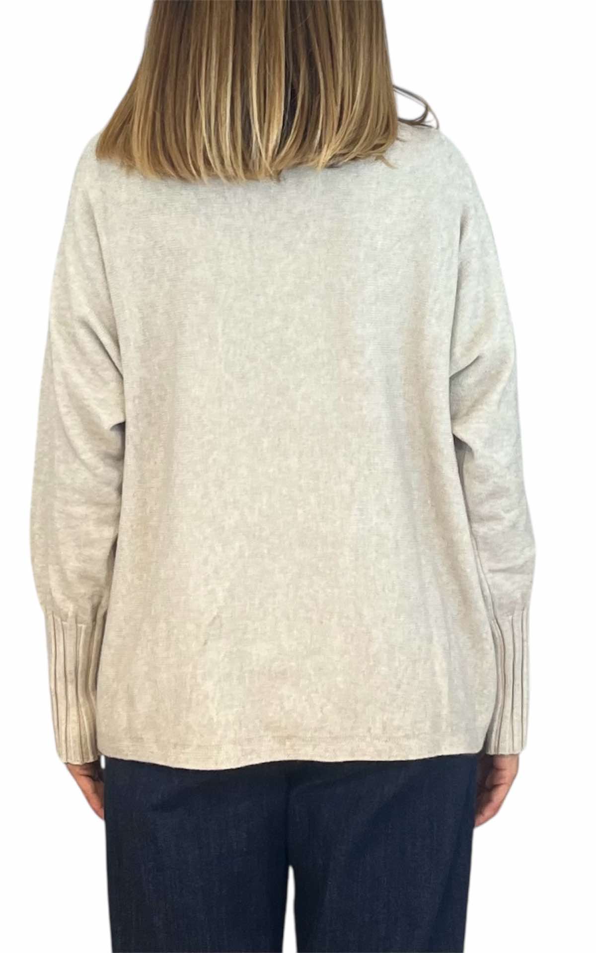 Initial - Maglia lupetto over - burro