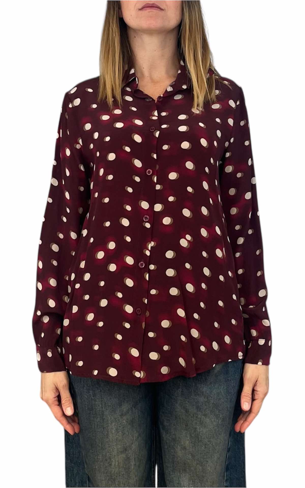 Off-On - Camicia fantasia - prugna