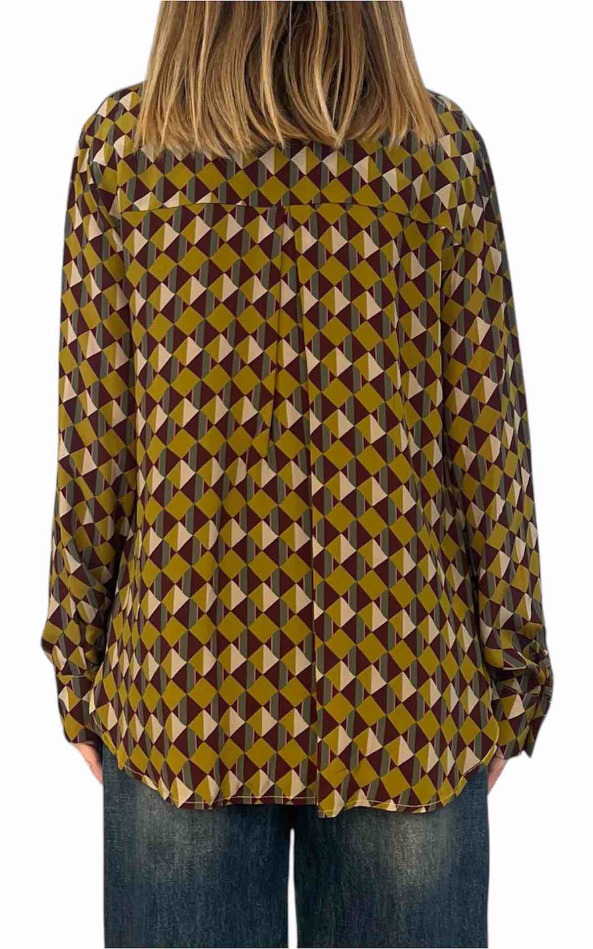 Initial - Camicia over fantasia - senape