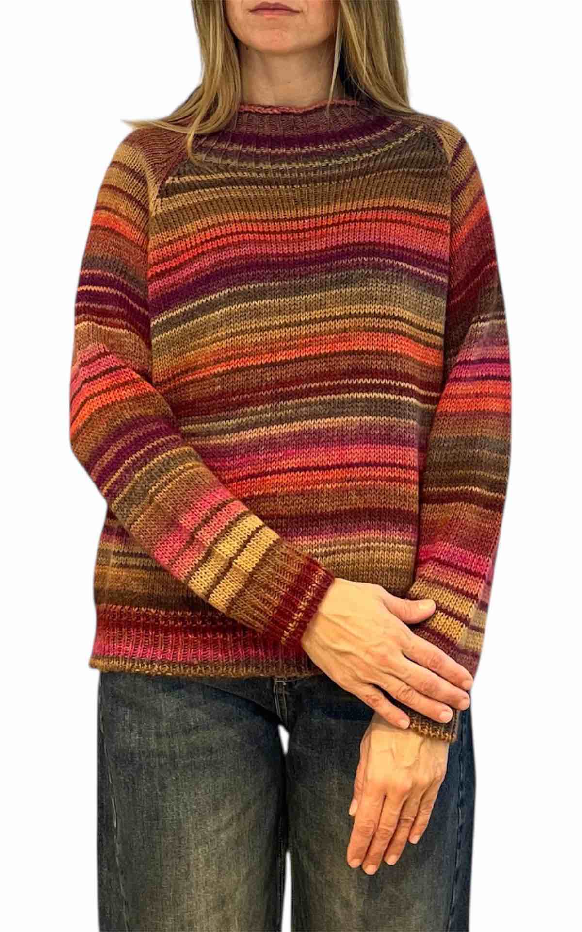 Off-On - Maglia sfumata - bordeaux