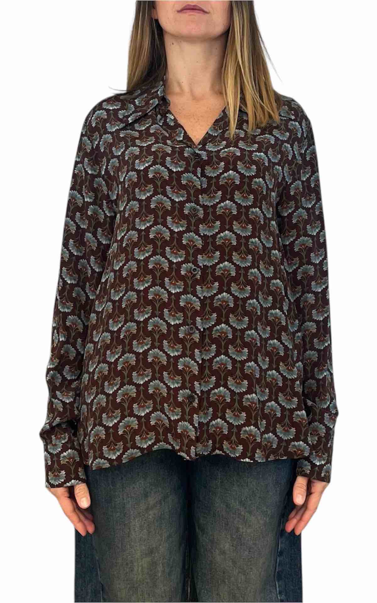 Initial - Camicia over fantasia - moro