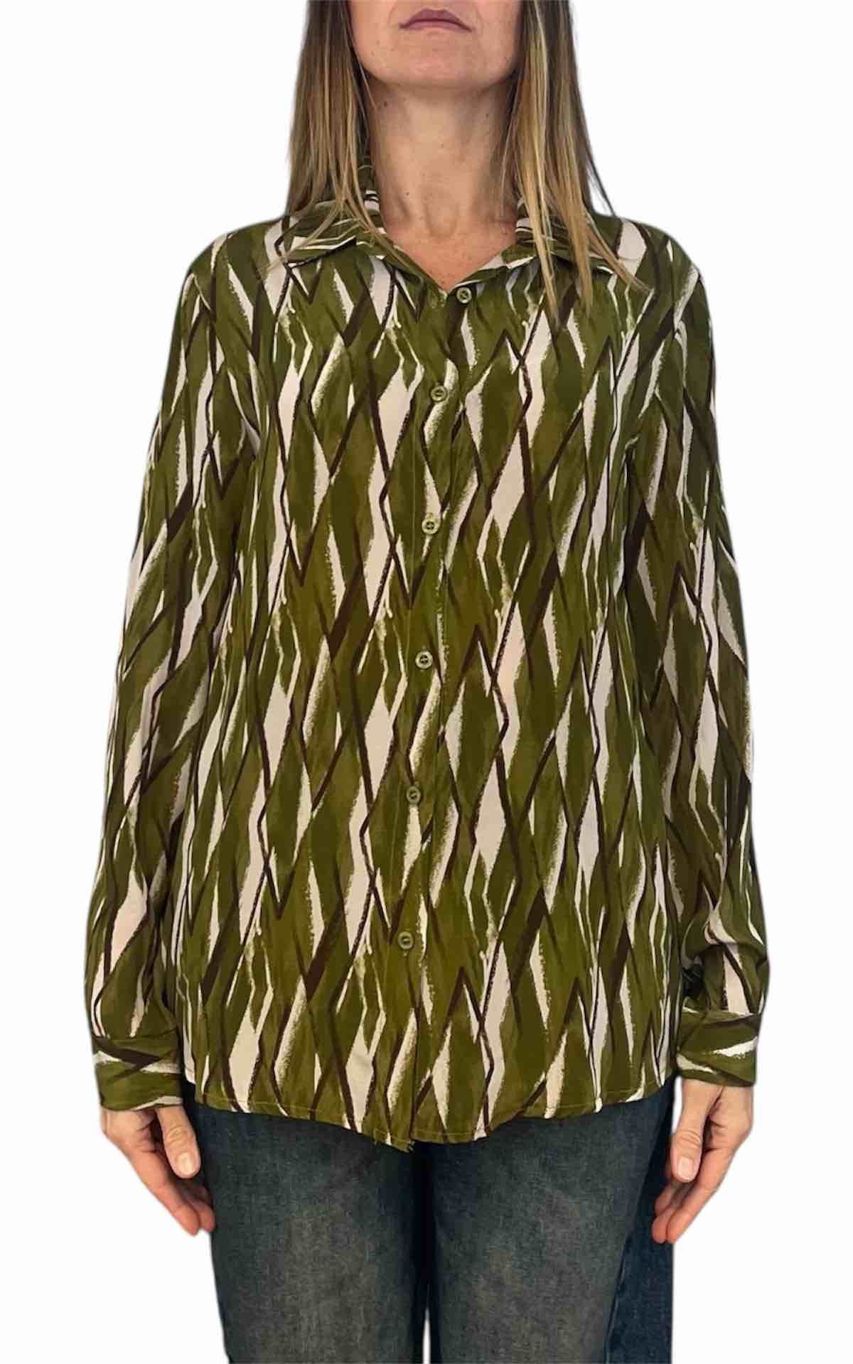 Off-On - Camicia fantasia - moro