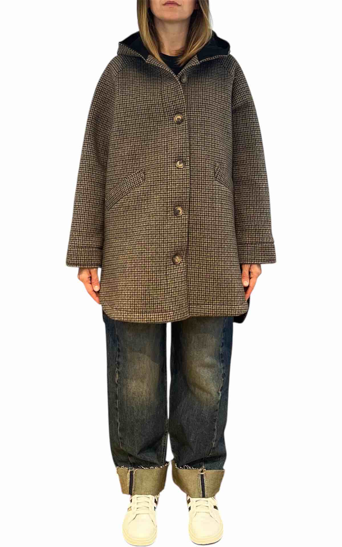 Off-On - Cappotto pied e pull - beige