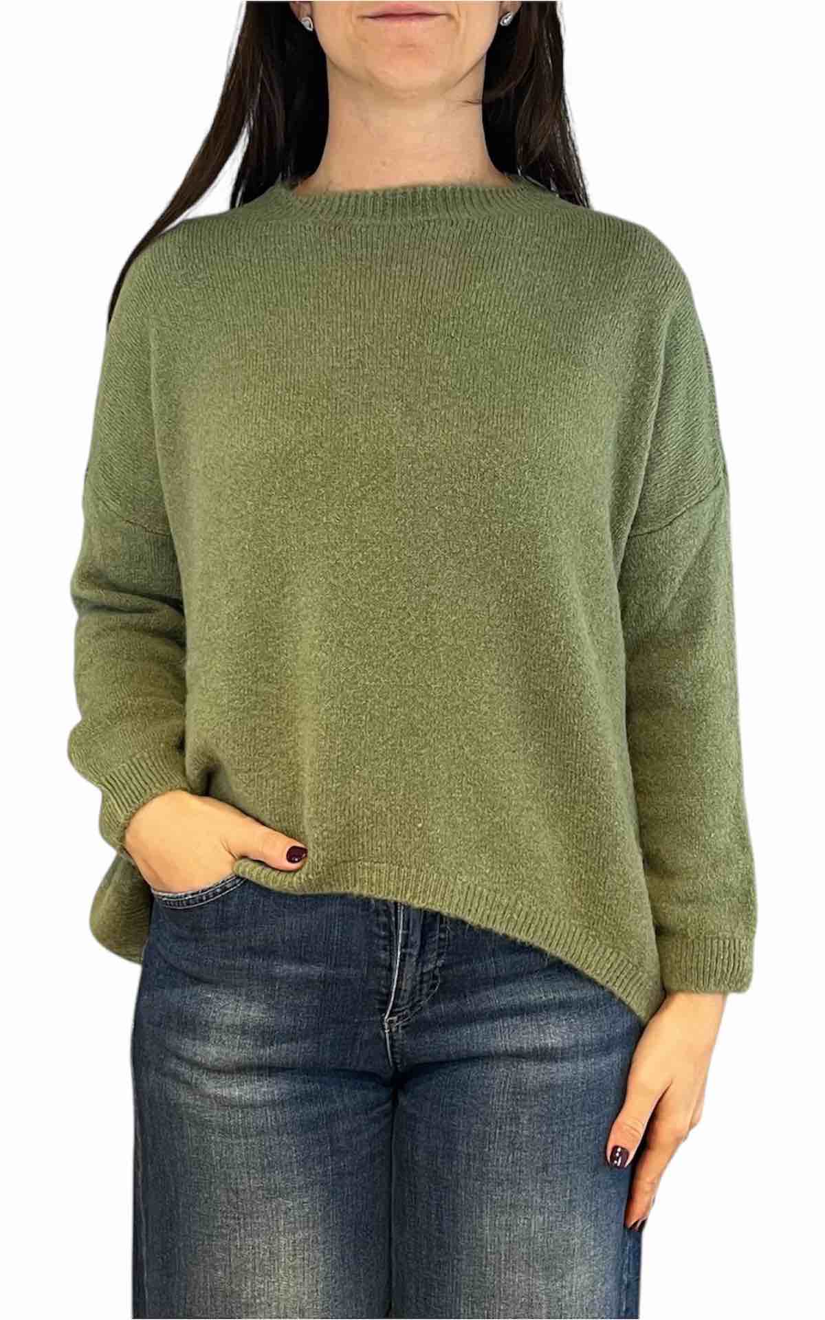 Off-On -Maglia over tinta unita - verde