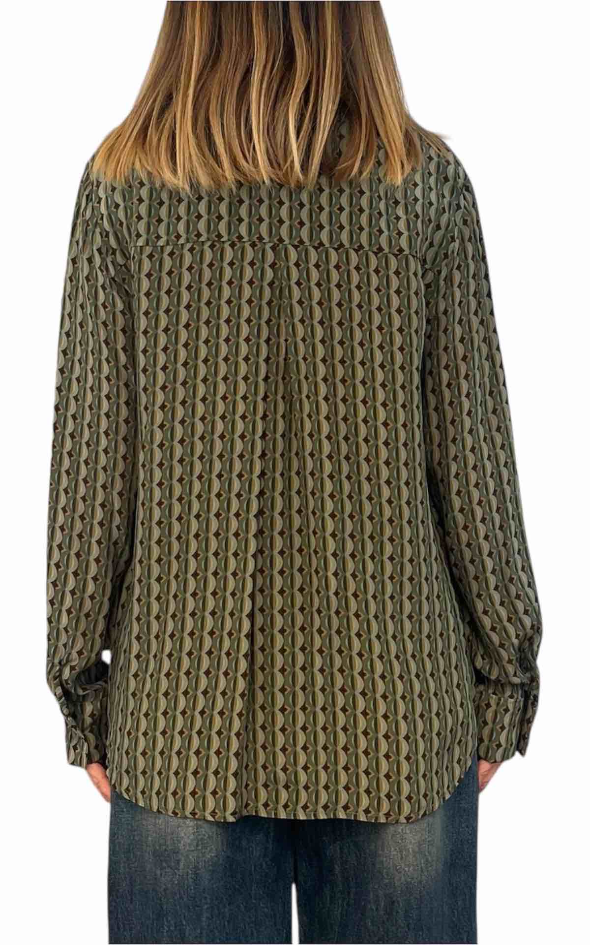 Initial - Camicia over fantasia - verde