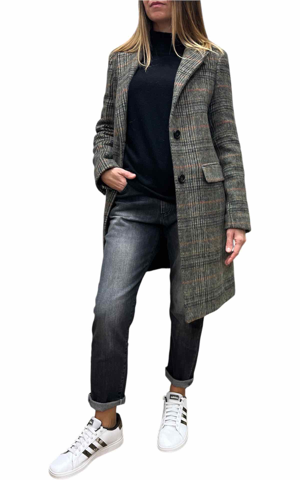 Susan Di - Cappotto check - verde