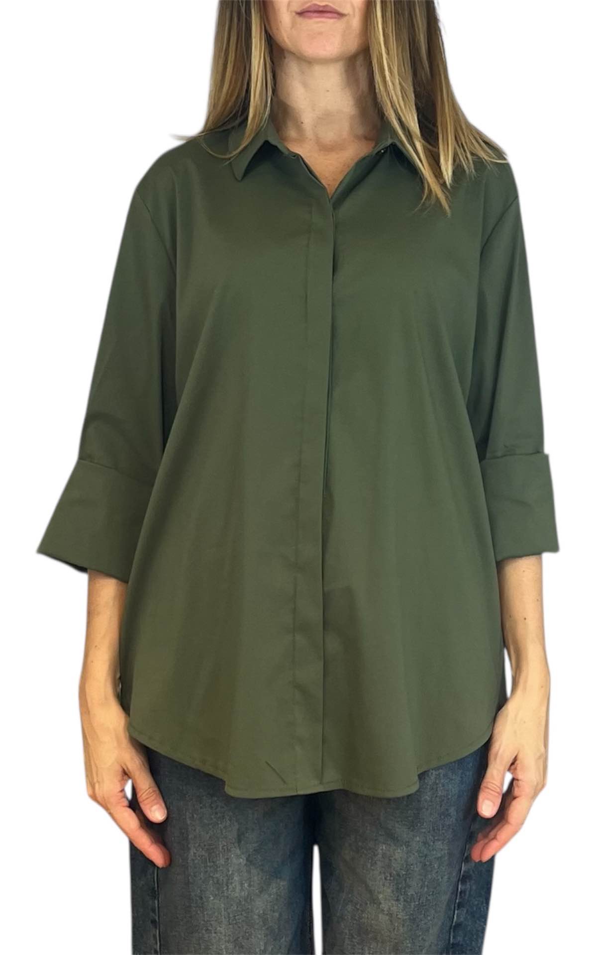 Off-On - Camicia over - verde